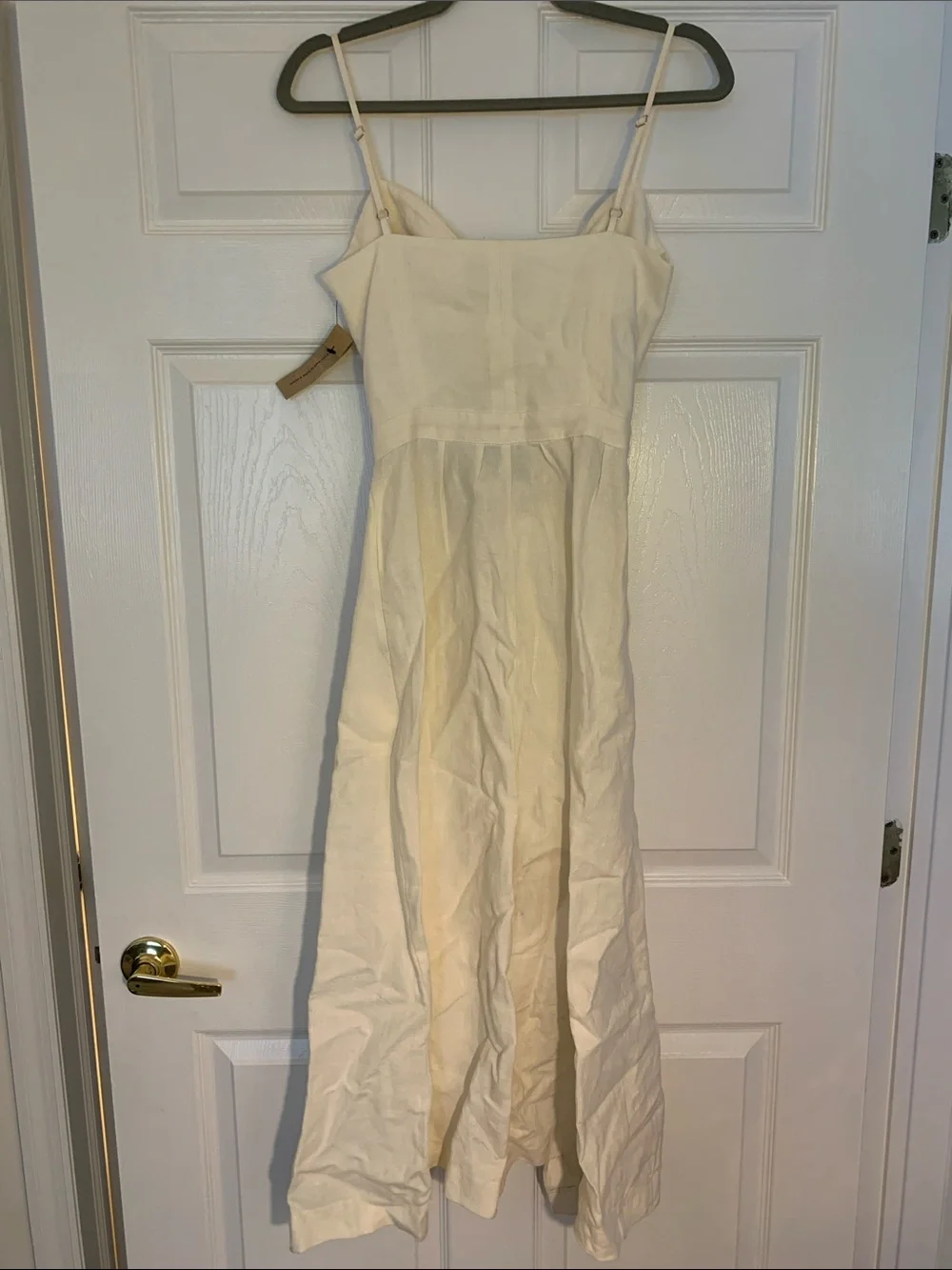Reformation Cream Bow-Front Linen Sundress - Picture 4 of 5